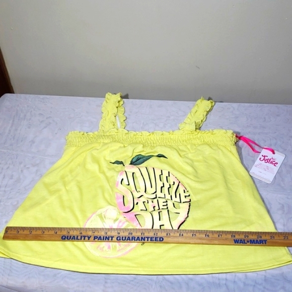 NWT Justice Girls Smocked Tank &Short Pajama Set &Scrunchie, 2-Piece Sz 16/18 - Picture 9 of 16